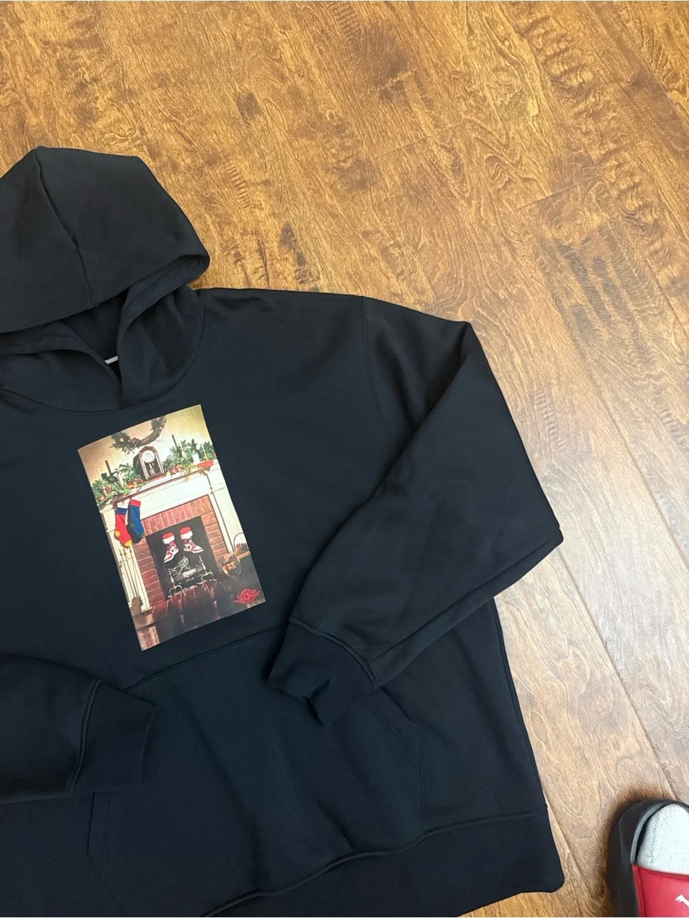 Jordan Black Pullover Hoodie with Front Graphic